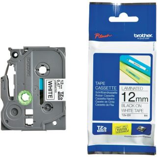 Brother TZ-231 лента, черна върху бяла, ламинирана 12 mm - Eco