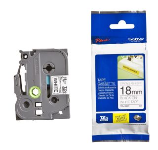 Brother TZe-S241 Лента Black on White, Strong Adhesive, 18mm, 8 m - Eco
