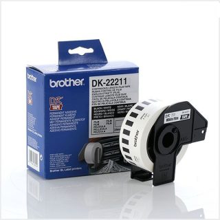 Brother DK-22211 Бяла непрекъсната филмова лента 29mm x 15.24m