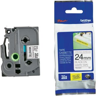 Brother TZe-S251 лента черно на бяло, силно лепяща, 24 mm, 8 m - Eco