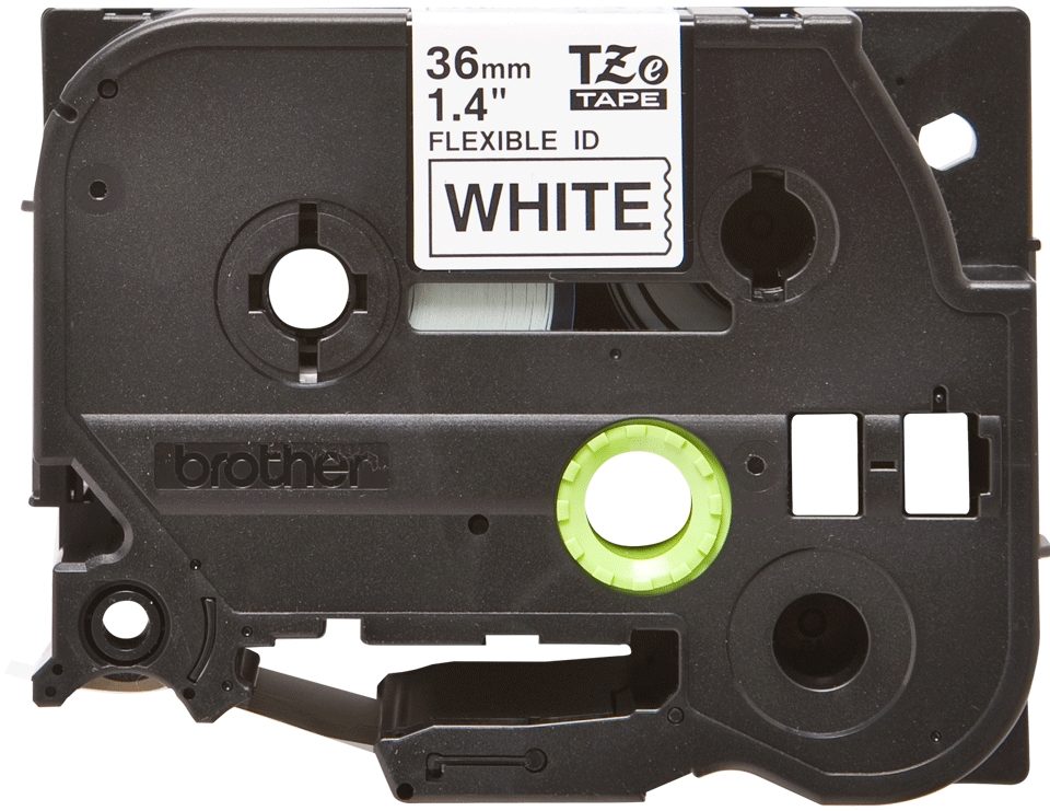 Brother TZe-FX261 Касета за етикети, черно върху бяло, гъвкав тип, ширина 36 мм
