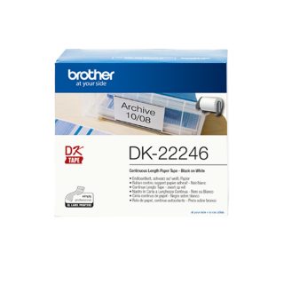 Brother DK-22246 Непрекъсната ролка етикети - черно на бяло, 103 mm ширина