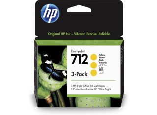 HP 712 Yellow Мастило Касета, 3 бр.