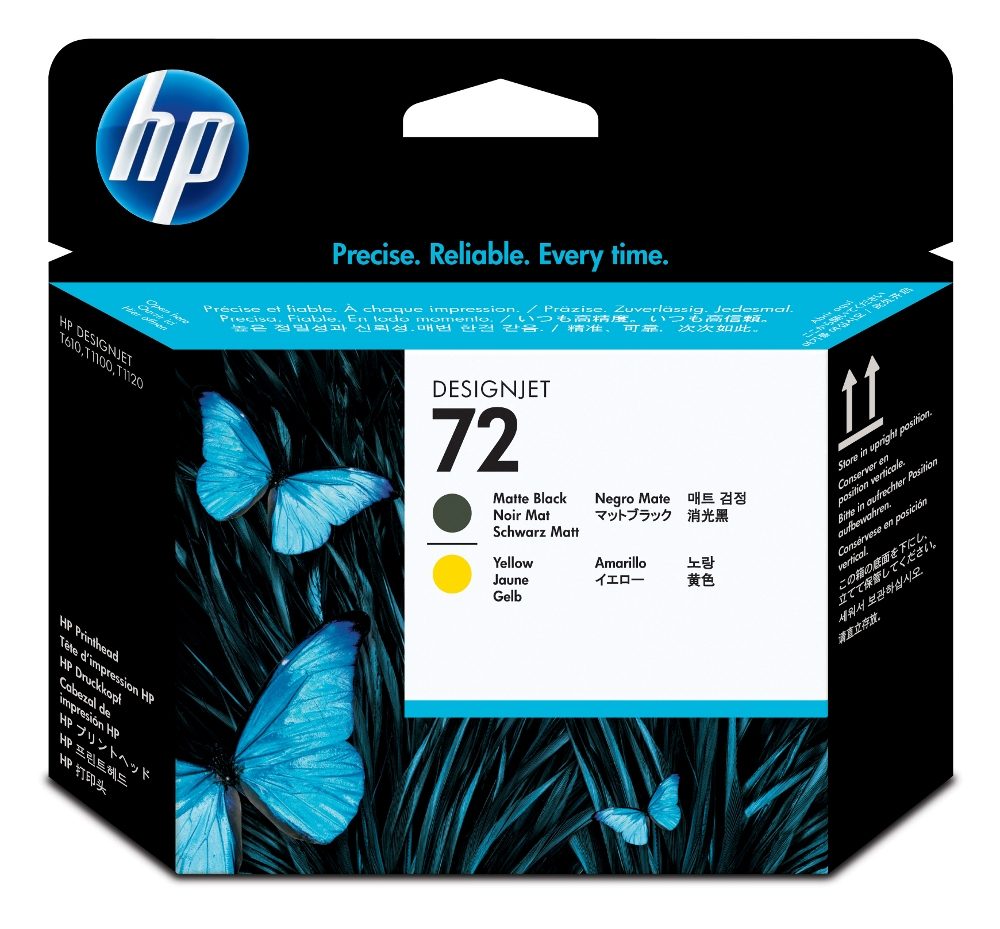 HP 72 Печатаща глава, матово черно и жълто