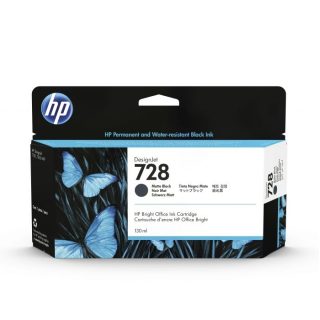 HP 728 130-ml Матово черно мастило за DesignJet