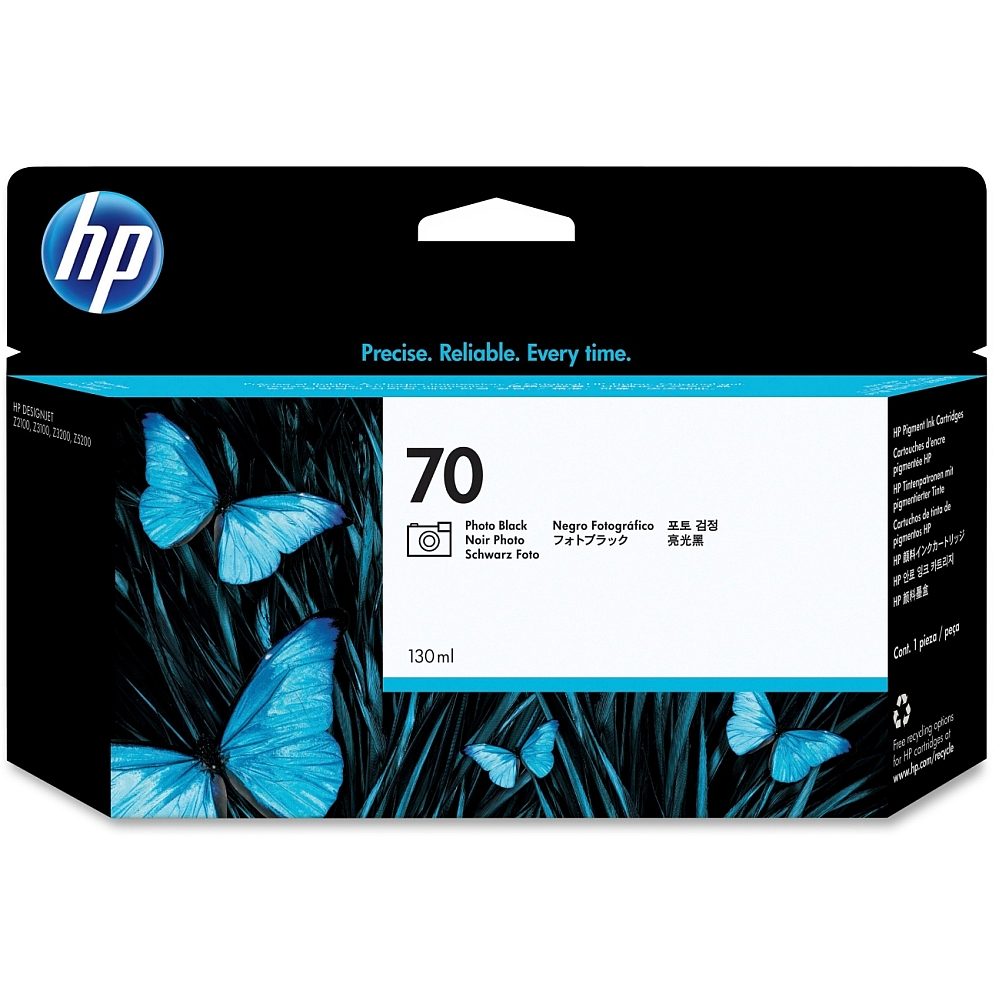 HP 70 130-ml Фотографично черно мастило касета