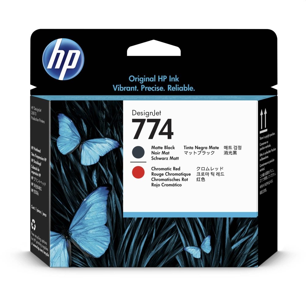 HP 774 Матово черно/Хроматично червено DesignJet печатаща глава