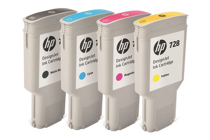 HP728 300-ml Циан Мастило Касета