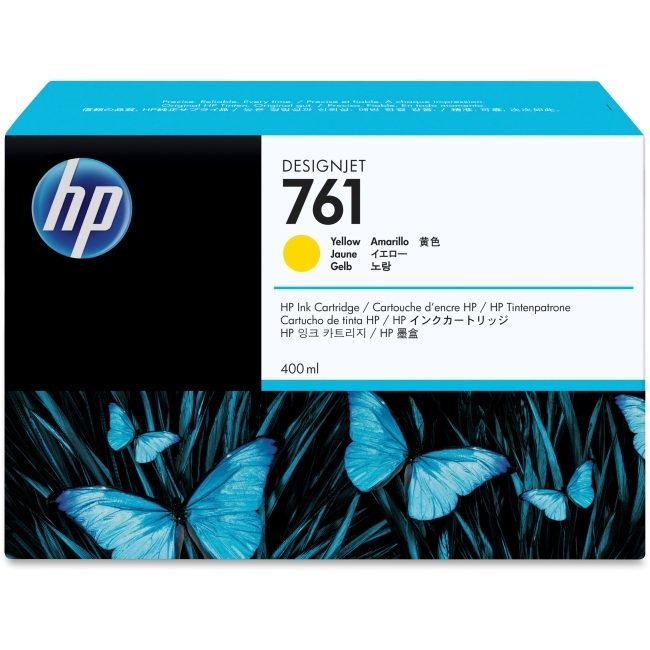 HP 761 400-ml Жълт мастилен касет Designjet