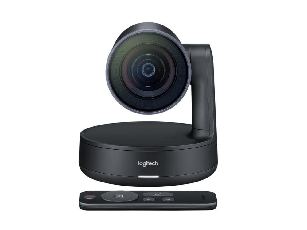 Logitech Rally Camera, Ultra HD 4K 30 fps, Motorized PTZ Camera, RightSight, RightLight, RightSound, 5x Optical Zoom, Autofocus, Black