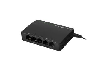 Ланберг Switch DSP2-1005-12V 5X 1Gb/s Неуправляем Gigabit Ethernet настолен 12V