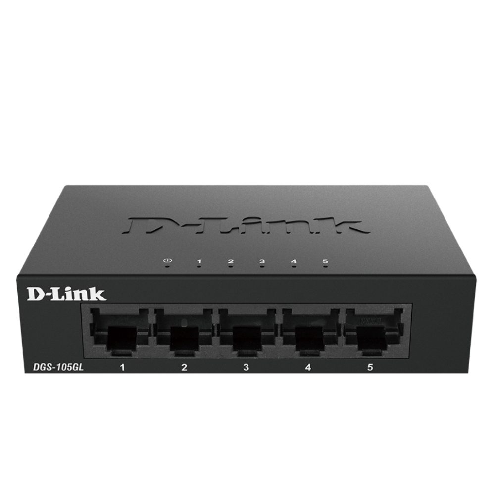 D-Link DGS-105GL 5-портов гигабитов Ethernet неуправляем комутатор с метален корпус