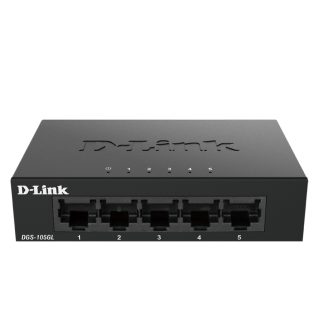 D-Link DGS-105GL 5-портов гигабитов Ethernet неуправляем комутатор с метален корпус
