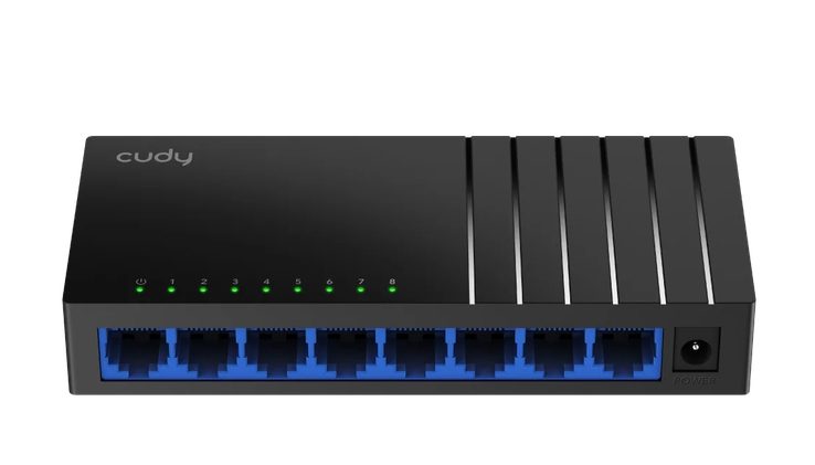 Cudy GS108 8-портов гигабитов метален суич, 8 10/100/1000M RJ45 порта, метален корпус за настолен монтаж