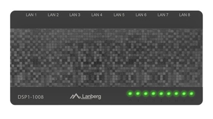 LANBERG комутатор DSP1-1008 8-портов Gigabit неуправляем настолен комутатор