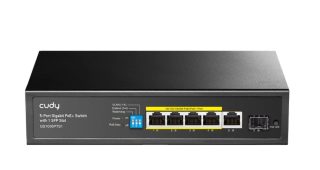 Cudy GS1005PTS1 5-портов Gigabit PoE+ комутатор с 1 SFP порт, 120W