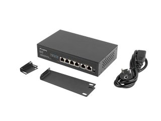 Lanberg комутатор 4x 100Mb PoE+/2x 100Mb неуправляем rack 10" 19" fast ethernet 60W