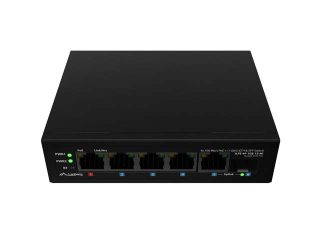 Lanberg Switch ILFE-4P-1GE-1S-90 PoE 1 x BT 3 x AT SFP/ETH DIN неуправляем Fast Ethernet