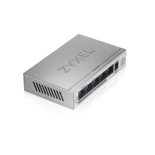 ZyXEL GS1005-HP, 5 Port Gigabit PoE+ неуправляем настолен суич, 4 x PoE, 60 вата