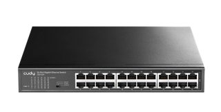 Cudy GS1024 24-портов Gigabit метален суич, 24 Gigabit RJ45 порта, стоманен корпус за монтаж в rack