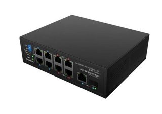 Комутатор Lanberg ILFE-8P-1GE-1S-120 PoE 4 x BT 4 x AT SFP/ETH DIN неуправляем Fast Ethernet