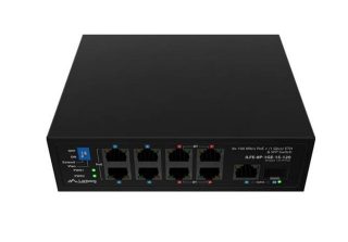 Комутатор Lanberg ILFE-8P-1GE-1S-120 PoE 4 x BT 4 x AT SFP/ETH DIN неуправляем Fast Ethernet
