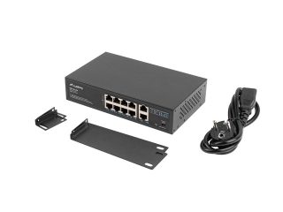 Lanberg switch 8x 100mb poe+/2x 1GB unmanaged rack 10"/19" gigabit ethernet 120w