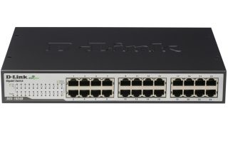 D-Link 24-портов 10/100/1000Mbps меден Gigabit Ethernet комутатор, за монтаж в rack
