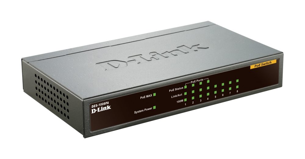D-Link 8-портов 10/100 Desktop Switch с 4 PoE порта