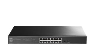 Cudy GS1016ES2 16-портов Gigabit Light Managed Switch с 2 SFP, 19 инча, 16 Gigabit RJ45 порта + 2 SFP слота, за монтаж в стойка, стоманен корпус