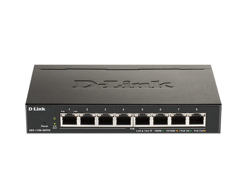 D-Link 8-портов PoE Gigabit Smart Switch