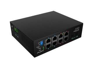 Комутатор Lanberg ILGE-8P-2S-120 PoE 4 x BT 4 x AT 2 x SFP DIN Unmanaged Gigabit Ethernet