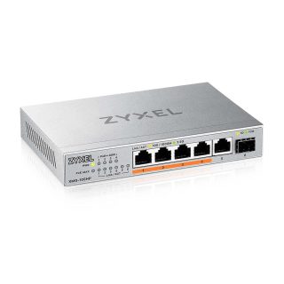 ZyXEL XMG-105 5 Ports 2,5G + 1 SFP+, 4 порта 70W общо PoE++ Desktop MultiGig неуправляем суич