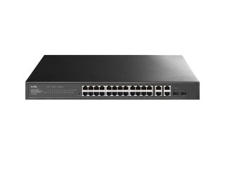 Cudy GS1028ES2 26-портов Gigabit Easy-Managed Switch, 10/100/1000M RJ45 порта, 2 Gigabit Combo порта, 19-инчов rack-mount стоманен корпус (включени rack-mount комплекти) 802.1Q/MTU/Port Based/Voice VLAN, MAC Management, Cudy Cloud APP