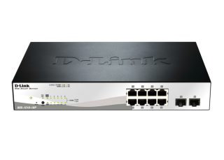 D-Link 10-портов 10/100/1000 Gigabit PoE Smart Switch с 2 SFP