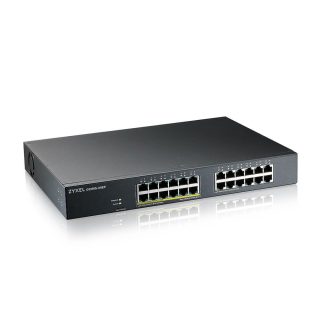 ZyXEL GS1915-24E, 24-портов GbE Smart хибриден режим комутатор, самостоятелен или NebulaFlex Cloud, rackmount, без вентилатор