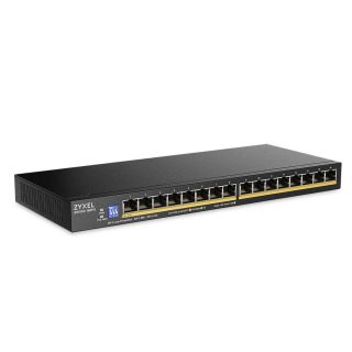 ZyXEL GS1100-16EPS Slimline PoE+ 135W 16-портов Gigabit неуправляем суич с DIP селектор
