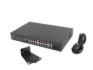 Lanberg суич, 16x 100Mb PoE+, 2x 1Gb, 1x SFP, rack 19", неуправляем gigabit ethernet, 250W