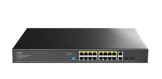 Cudy GS1018PS2 16-портов Gigabit PoE+ суич с 2 uplink Gigabit порта и 2 Gigabit SFP слота, 200W
