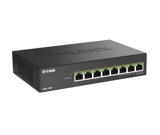 D-Link 8-портов 2.5G/MultiGig PoE неуправляем комутатор, метален