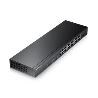ZyXEL GS1900-24 v2, 24-портов GbE L2 Smart Switch, rackmount, без вентилатор