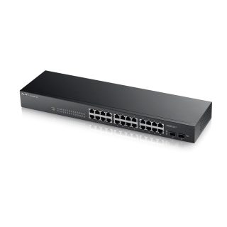 ZyXEL GS1900-24 v2, 24-портов GbE L2 Smart Switch, rackmount, без вентилатор