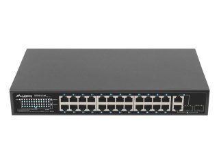 Lanberg комутатор 24x 100Mbps PoE+/2x combo rack 19" gigabit ethernet 360W v2