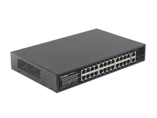Lanberg суич 24 x 100MB POE+/2 x Combo Rack 19" Gigabit Ethernet, 250W