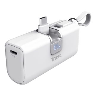 TRUST Pacto 5000 mAh Портативна батерия Бяла