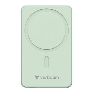 Verbatim Charge 'n' Go Essentials Power Bank Magnetic Wireless 5000mAh Green