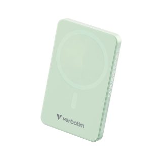 Verbatim Charge 'n' Go Essentials Power Bank Magnetic Wireless 5000mAh Green