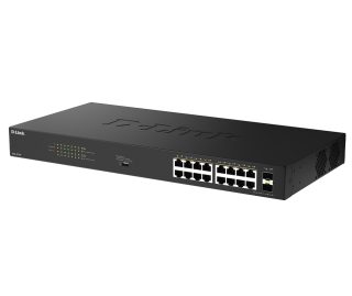 D-Link 16 Ports GE PoE(30W) + 2 Ports SFP Unmanaged Switch, 240W
