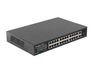 Lanberg switch 24x 1GB poe+/2x GB 2x sfp rack 19" gigabit ethernet 250w
