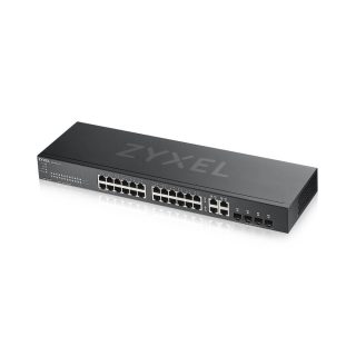 ZyXEL GS1920-24v2, 28 портов смарт управляем суич, 24x Gigabit медни и 4x Gigabit dual pers., хибриден режим, самостоятелен или NebulaFlex Cloud